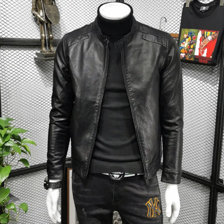 2025秋装皮衣男外套潮流韩版修身帅气青年新款秋冬季机车皮夹克