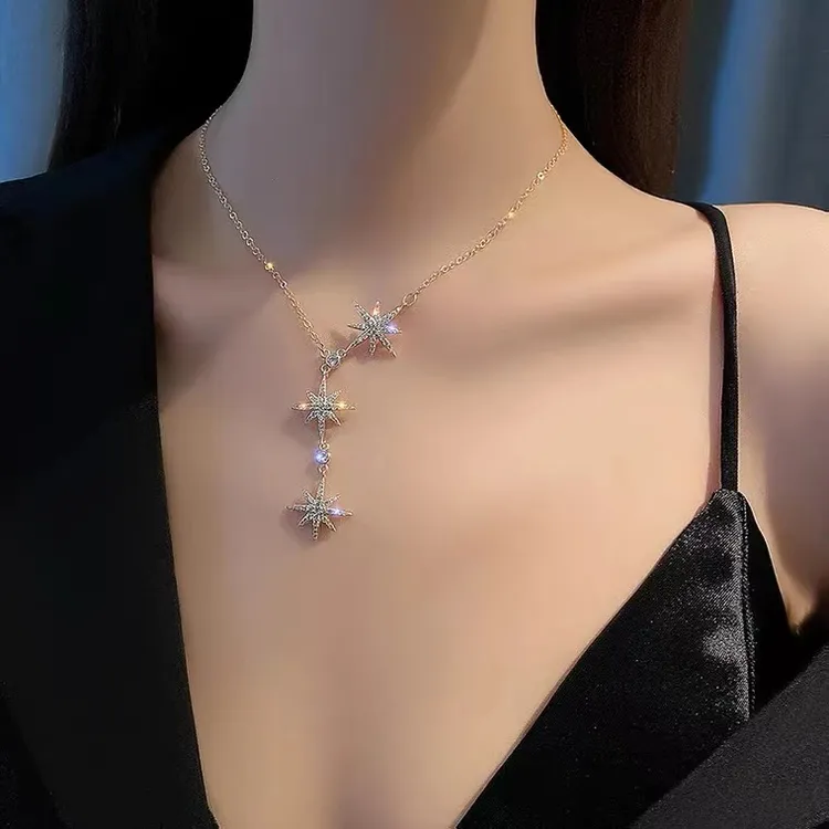 八芒星项链锁骨链韩国气质网红简约个性颈链小众A06