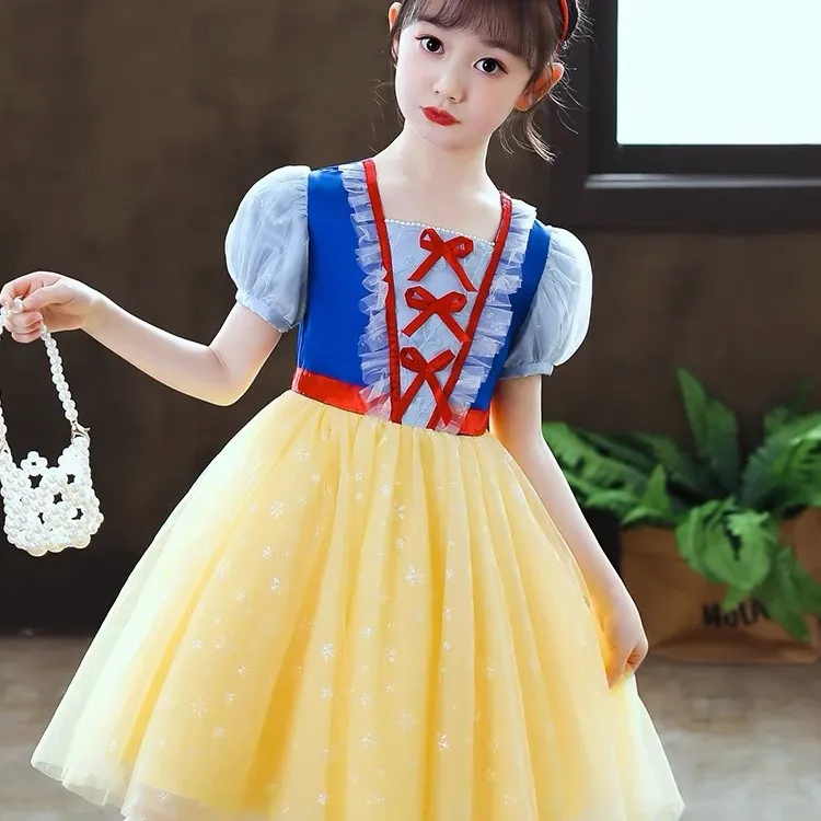 2501#女童白雪公主裙夏装爱莎裙子新款洋气小女孩纱裙儿童裙