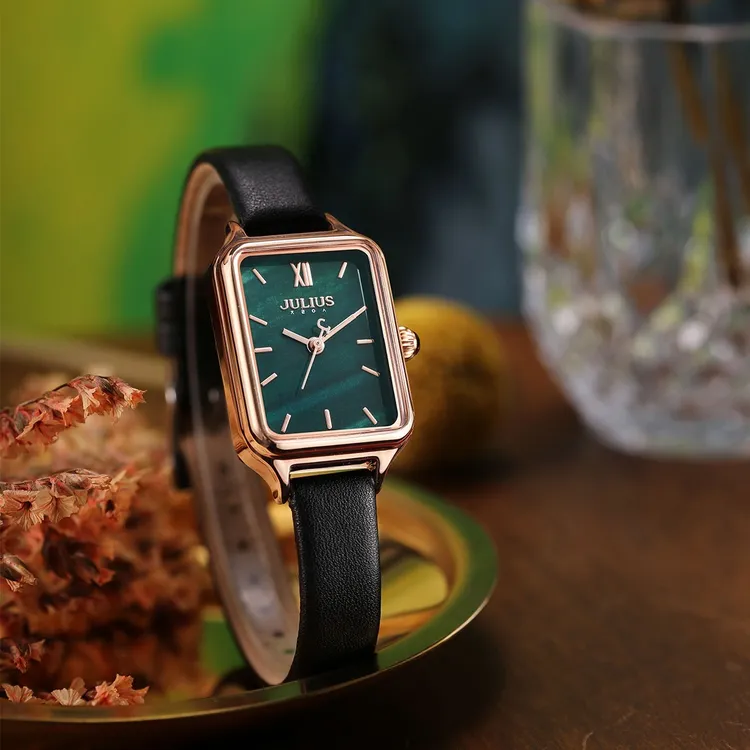 Julius/聚利時手表女小绿表ins简约潮流女士手表1255