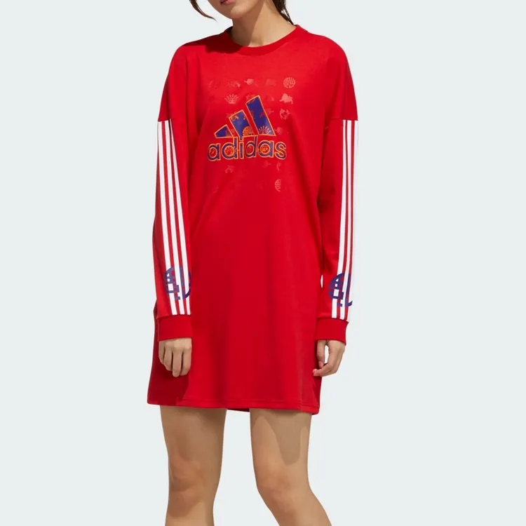 Adidas/阿迪达斯正品 2021新款女款训练运动套头长款卫衣 GQ8842