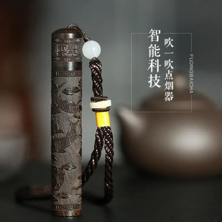抖音火折子一吹即燃创意打火机USB充电防风个性火折子送男友礼物