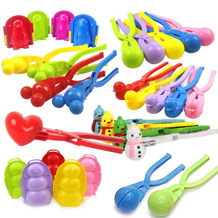 儿童夹雪球器心形雪球夹玩雪工具打雪仗神器玩具雪人夹雪器雪夹子