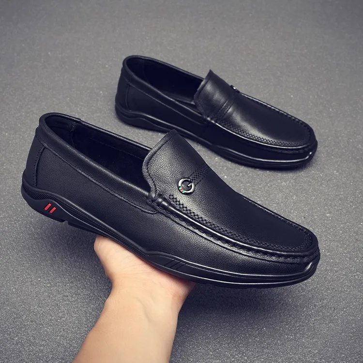 男士豆豆鞋男驾车鞋子软底新款休闲男鞋中老年爸爸鞋夏季皮鞋男