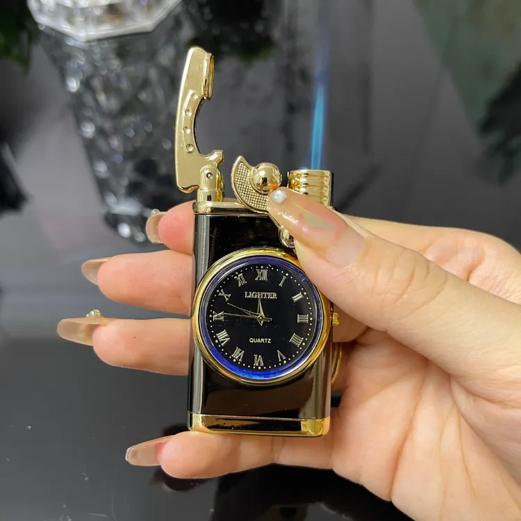 网红热卖摇臂手表直冲打火机礼盒装