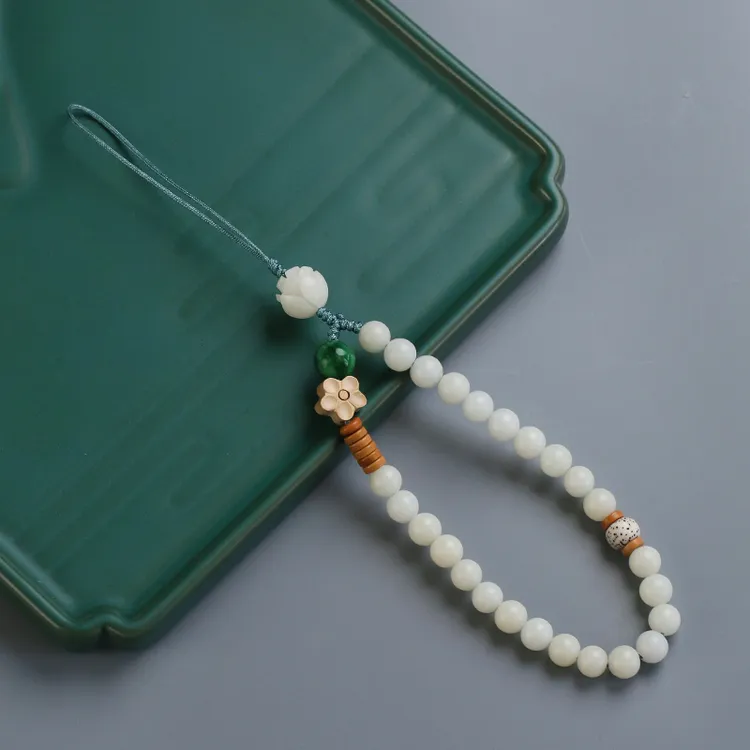 梵如pu提手机链挂件挂绳女款手腕古风挂饰莲花创意长款手机挂件