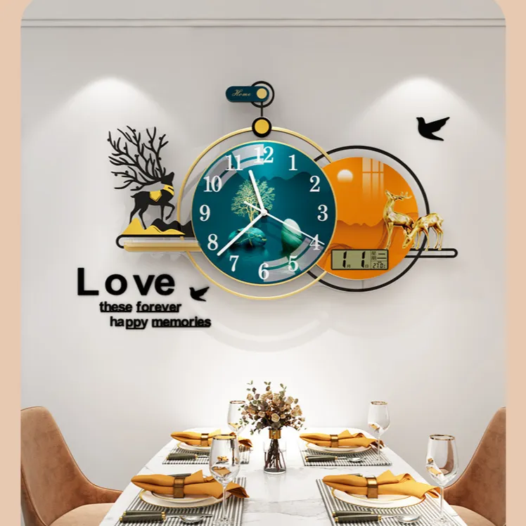 轻奢钟表挂钟客厅现代简约家用挂墙时尚挂表创意挂式大气装饰时钟