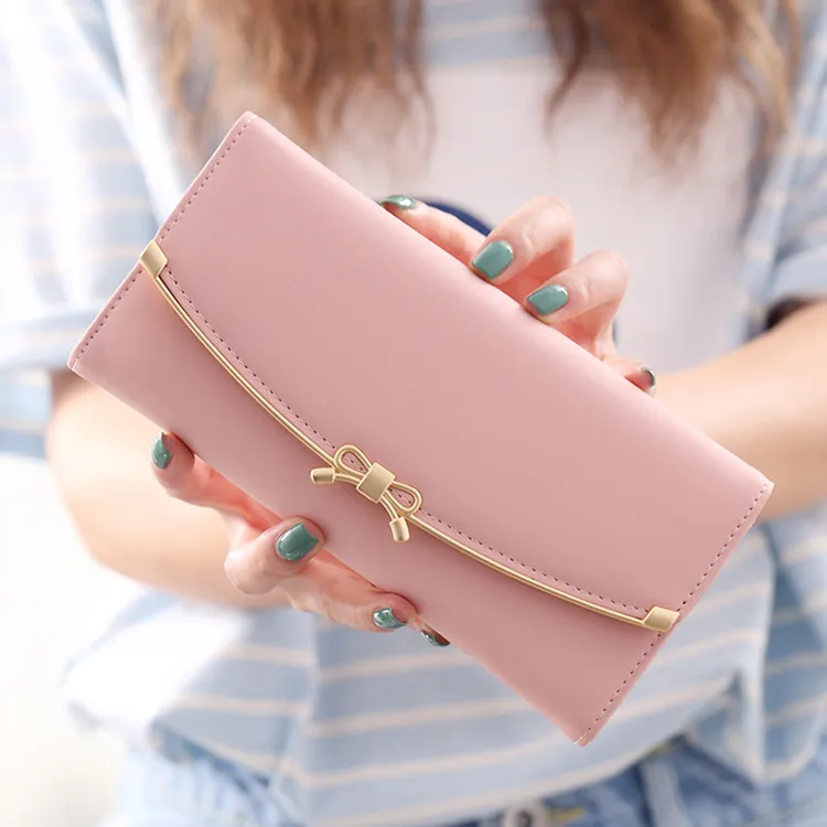 2025年新款多功能女蝴蝶结搭扣学生包包小清新大容量学生钱夹