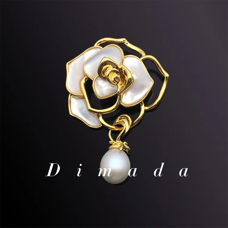 D.M.D/迪曼达 合金胸针  d72山茶4号胸花胸针女高档网红气质别针