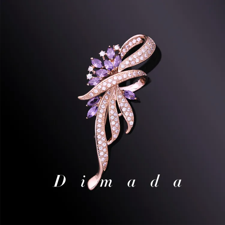 D.M.D/迪曼达 合金胸针 d21轻奢花高档女胸针网红气质别针直播