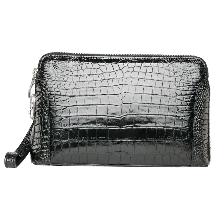 尼罗鳄鱼皮真皮男士皮包正品手拿包收纳包皮钱包男士手拿钱包手包