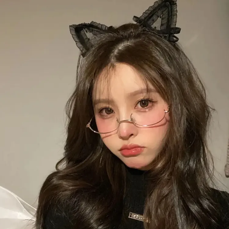 网红纯欲风半框眼镜女日系萌可爱cos装饰镜架二次元动漫半截平光