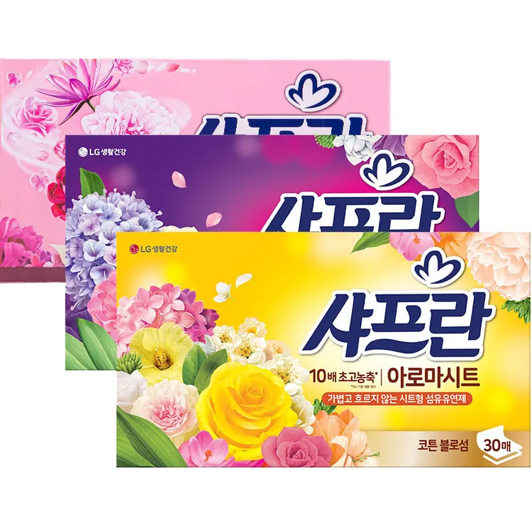 韩国进口LG柔顺剂香纸衣物纸