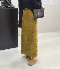 东大门韩版雪尼尔设计感高腰休闲时尚半身裙