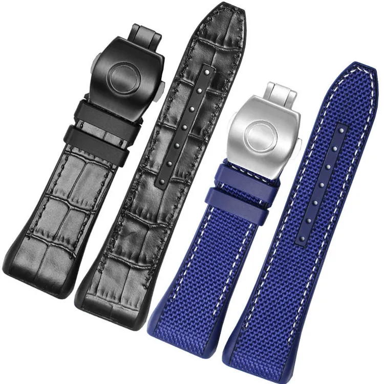 硅胶手表带适配FM法穆兰V45满天星法兰克穆勒真皮尼龙款表带蓝色
