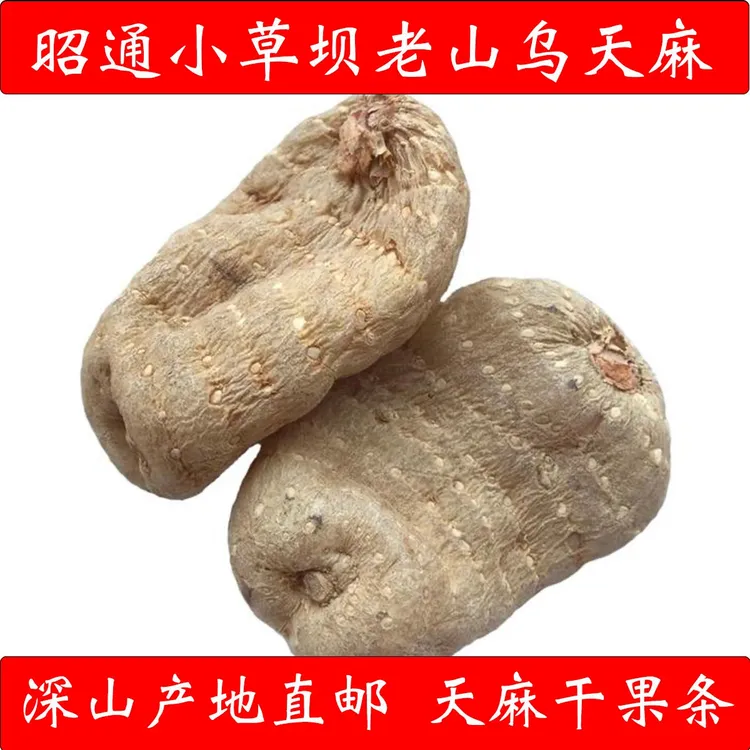 【干天麻】云南乌天麻干货正宗小草坝天麻 100g昭通天麻老山天麻