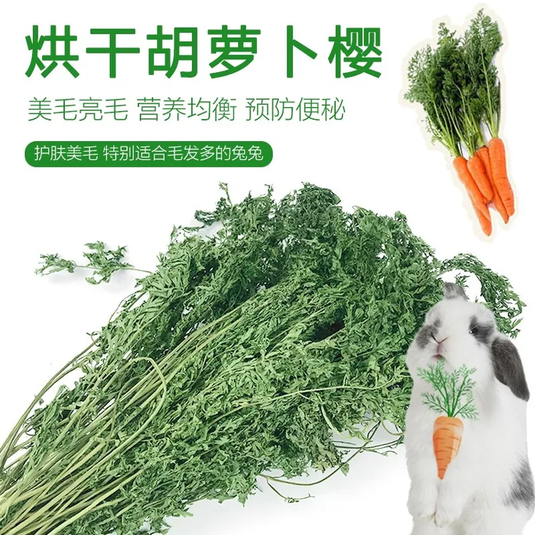 新鲜烘干全叶萝卜缨兔胡萝卜樱龙猫小宠营养干草荷兰猪牧草一大箱