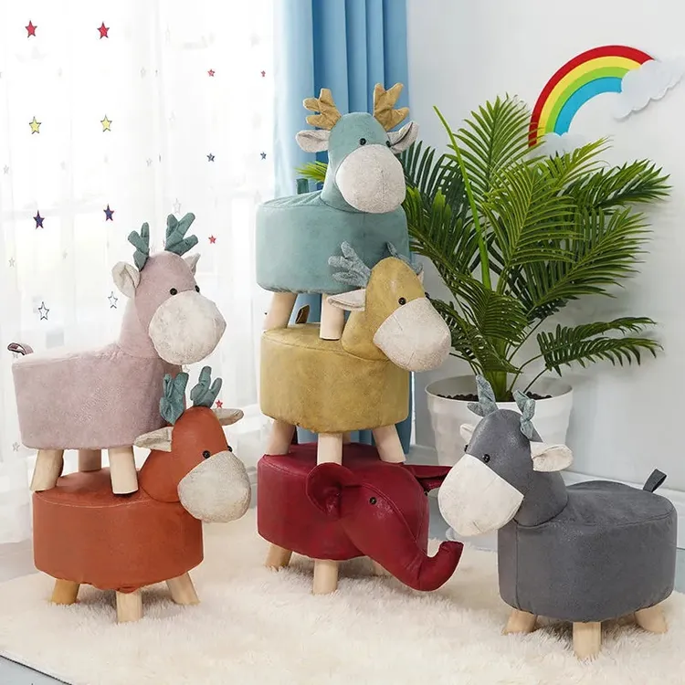 小沙发阳台凳布艺家用凳小板凳换鞋懒人凳实木框架餐椅家用餐椅