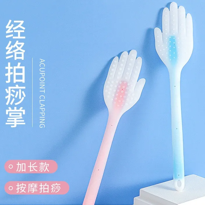 经络拍拍板加长手拍板手掌养生健康拍按摩敲背锤家用健身硅胶拍打