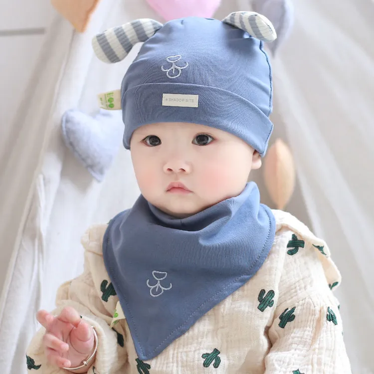 婴儿帽子春秋婴幼儿纯棉新生婴儿胎帽宝宝卤门帽秋冬幼儿初生保暖