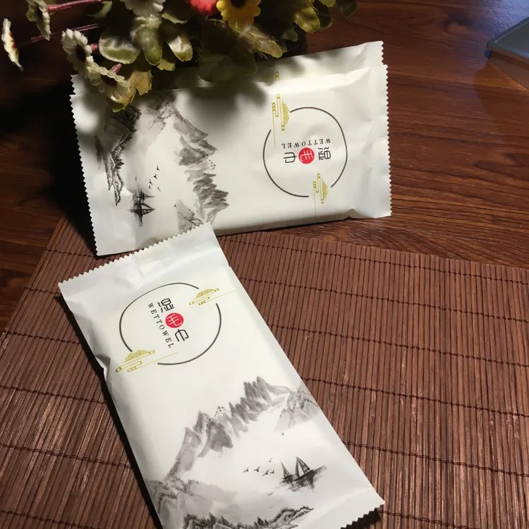 江南山水风餐饮酒店一次性湿毛巾高端会所茶楼航空加厚都可用