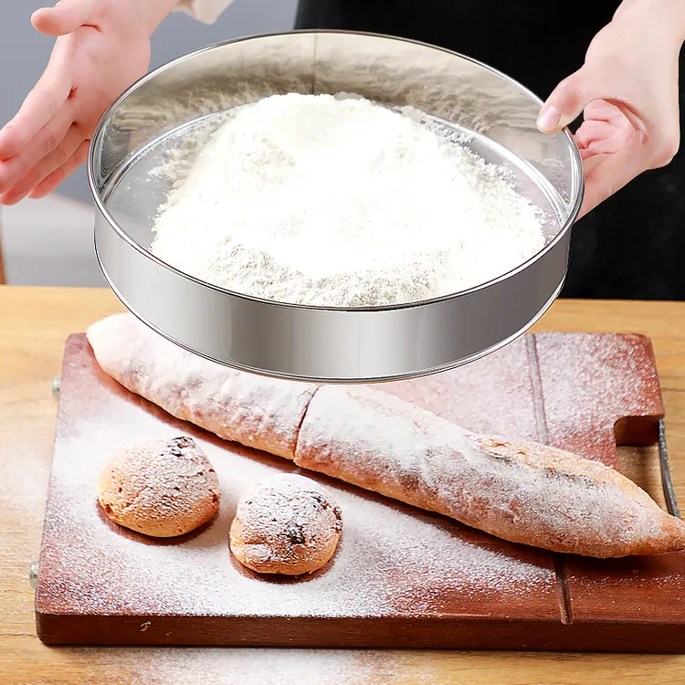 筛子面粉筛家用烘焙工具筛网304不锈钢过滤网筛粉器面箩手持超细