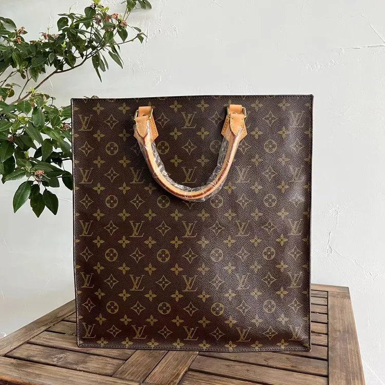 95新 LouisVuitton/路易威登 大号琴谱托特包手拎包经典老花中古