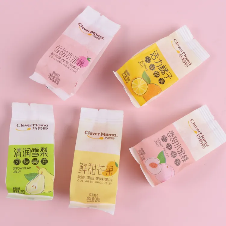 巧妈妈纸袋果冻散称网红布丁果肉果冻办公室零食夏季解馋清凉500g