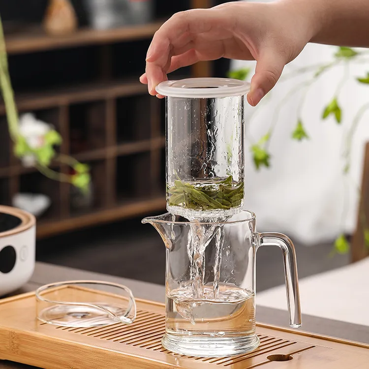玻璃杯泡茶杯男女生高颜值水杯茶水分离设计小众高档个人专用茶杯