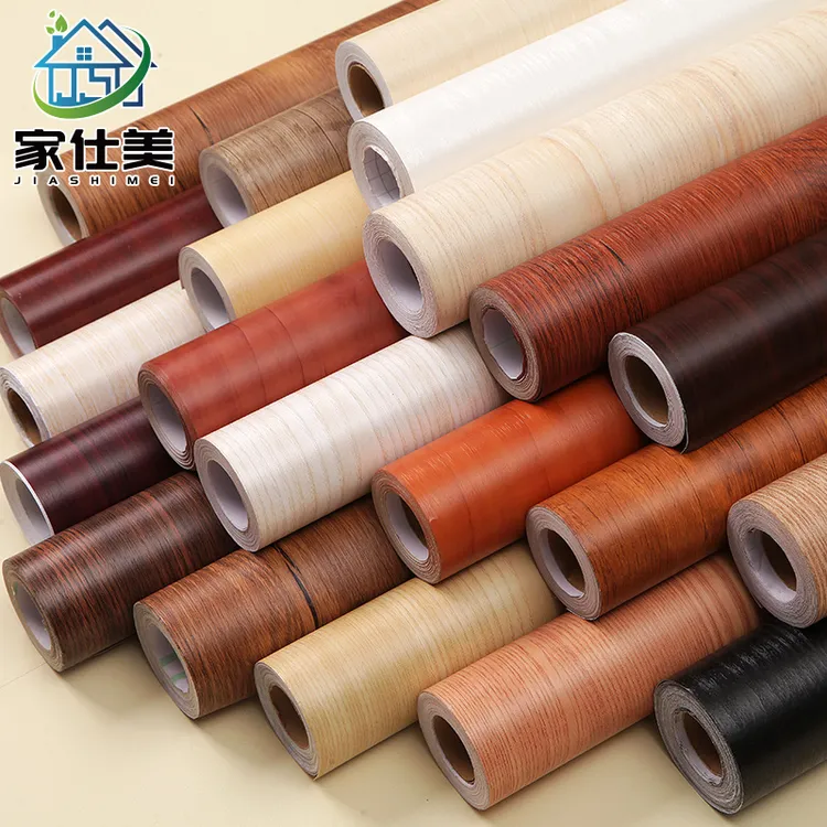 波音软片防水自粘墙纸门贴旧家具衣柜子书桌翻新贴纸木纹墙贴仿木