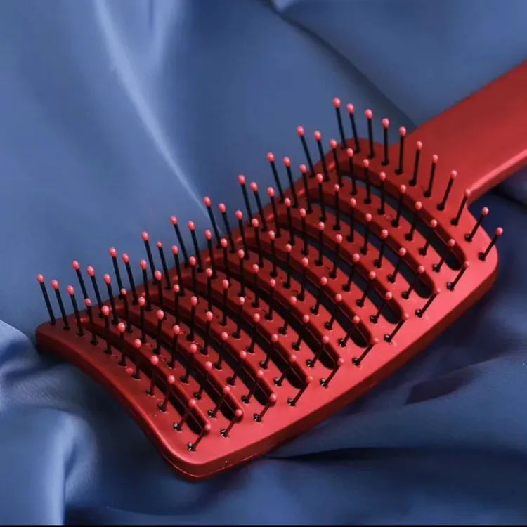 大弯梳排骨梳子 家用便携式弧形按摩梳 女士防静电造型美发梳子