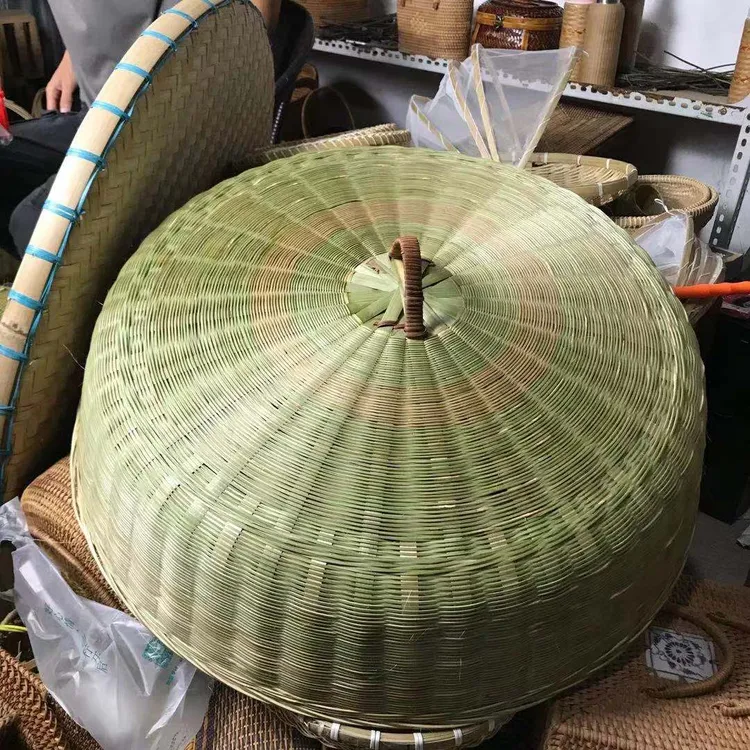 竹编菜盖家用餐桌盖 防虫菜盖 定制大号菜盖圆形