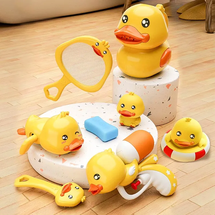 BABAKIDS儿童戏水8件套玩具 电动小鸭子喷水花洒套装