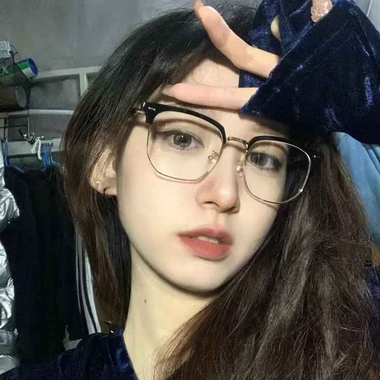 [Heather]2204韩版时尚潮流眉线架禁欲高颜值眼镜框架可配度数