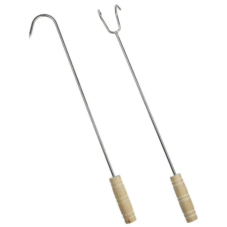 304 201钩子长杆不锈钢肉勾家用扣肉捞猪肉加长烧腊钩捡垃圾抓钩