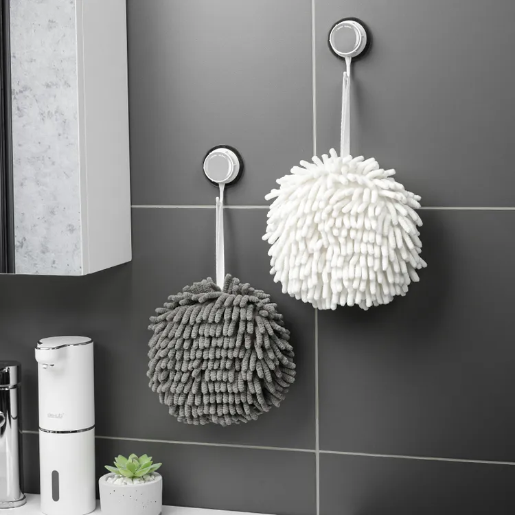 deHub挂式雪尼尔擦手巾吸水速干加厚轻奢可爱厨房小毛巾抹布神器