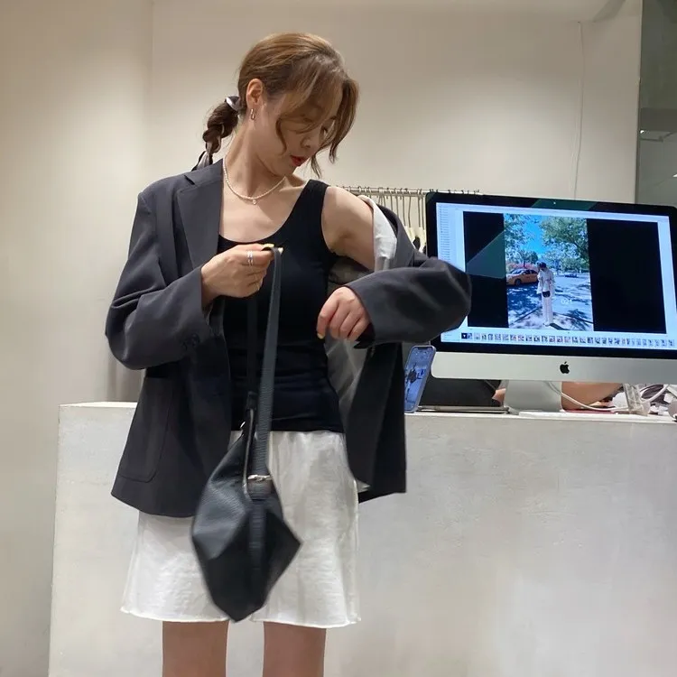 widelia内搭吊带上衣女2022夏季新款圆领打底显瘦防走光背心7195