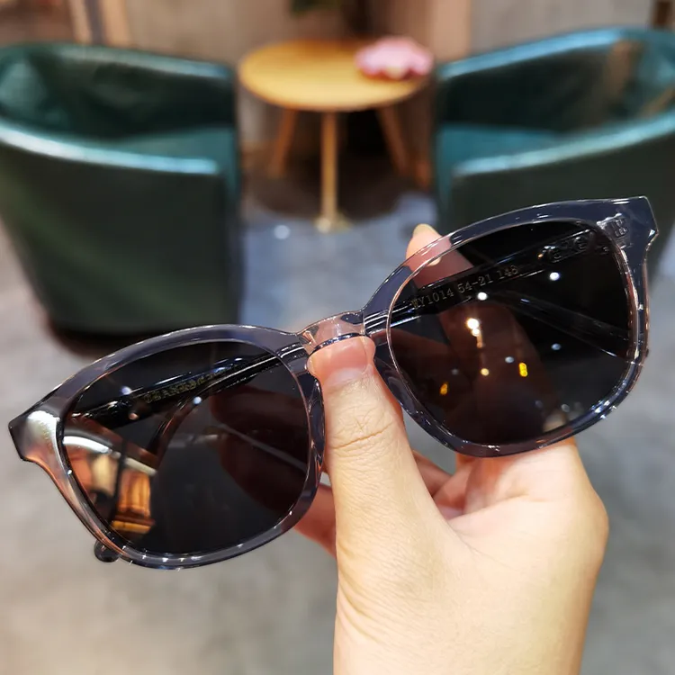 复古板材大框百搭男女个性潮街拍防紫外线太阳墨镜眼镜框黑色方框