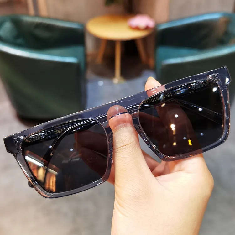网红时尚个性方框百搭男女潮街拍前卫防紫外线太阳墨镜素颜骑行