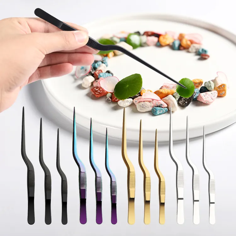 小号厨师专用摆盘镊子料理镊子不锈钢镊子