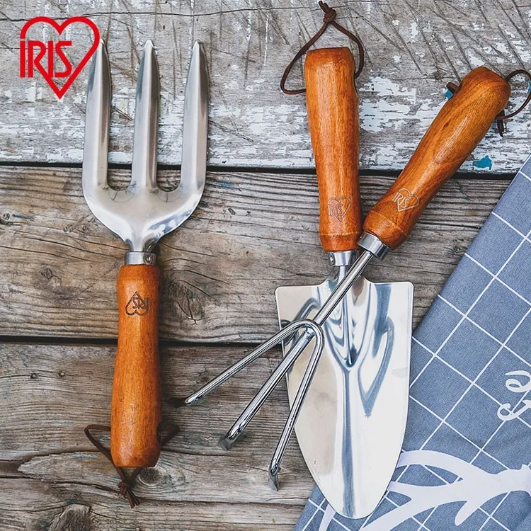 爱丽思园艺工具铲子耙子套装不锈钢种植挖土家用钢铲种菜养花工具