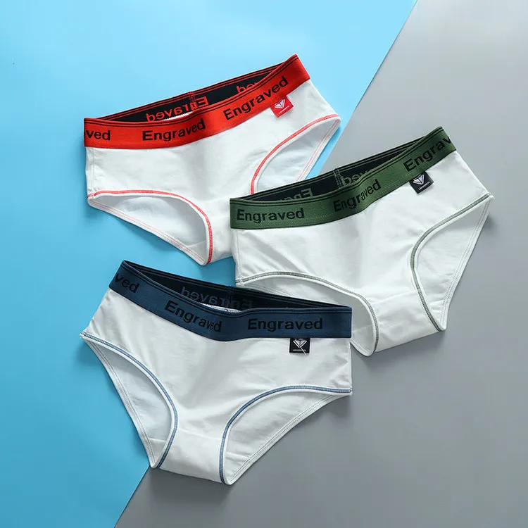 女士三角内裤棉质宽边中腰学生短裤包臀运动底裤透气大码底裤少女