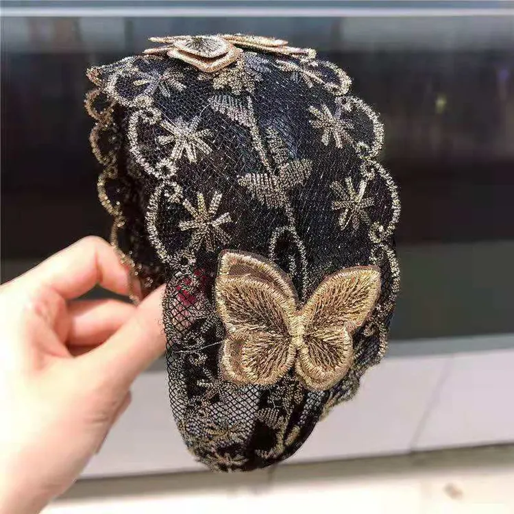 夏季蝴蝶发卡发箍2024网红气质优雅洗脸头箍带齿头饰时尚发卡发饰