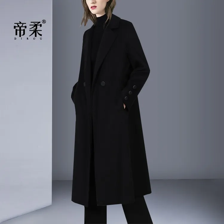 气质法式赫本风羊毛大衣女2025秋冬修身显瘦羊毛呢子外套中长款