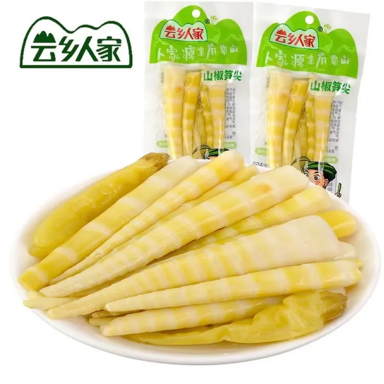云乡人家山椒笋尖开袋即食泡椒竹笋小包装新鲜嫩笋尖脆笋子零食