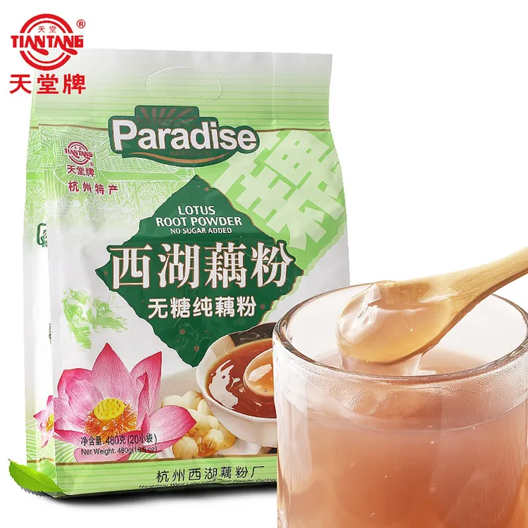 天堂纯藕粉杭州西湖特产无糖 /原味/桂花/红枣 480g营养传统冲泡