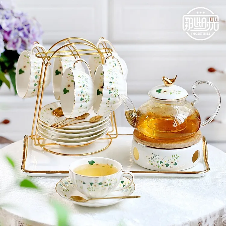 那些时光花茶壶套装 蜡烛加热水果茶壶茶杯英式下午茶茶具花茶杯