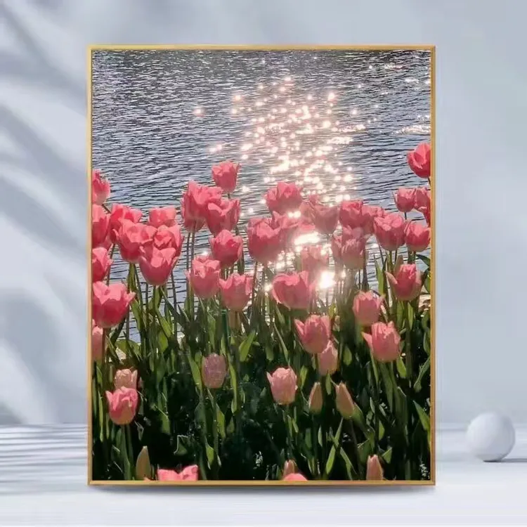 DIY数字油画创意填色涂鸦手工油画客厅装饰画壁画简约画家礼品