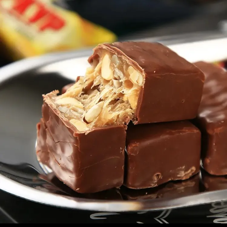 俄罗斯正品进口涅夫斯基跑酷咸味果仁牛轧糖500克/袋拍一发二