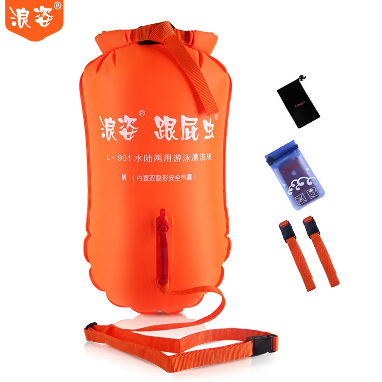 浪姿厂家自营漂流加厚尼龙布两用双气囊设计户外游泳专用防水包